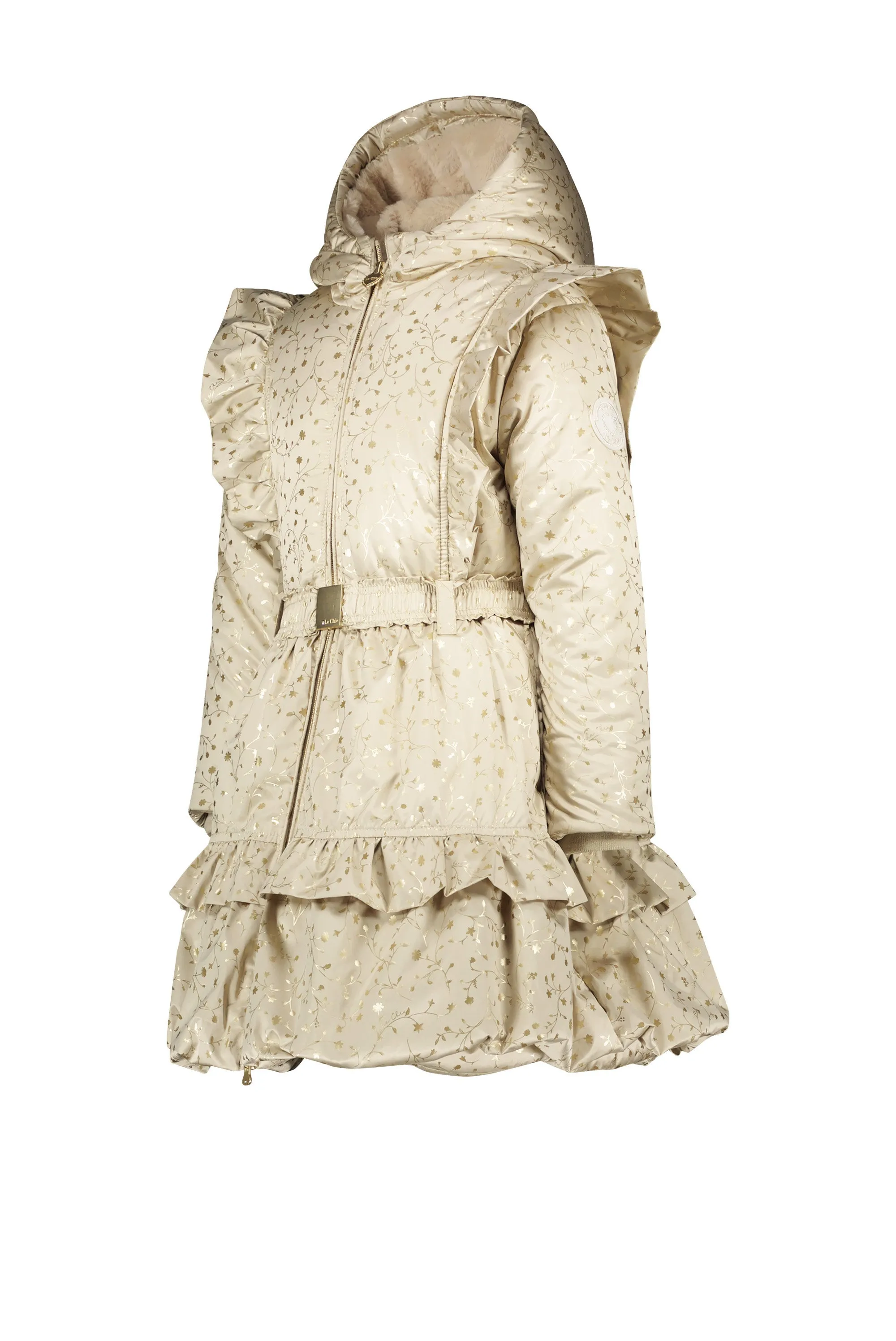 ♥ BANTALLE ♥ balloon-hem coat *Pearled Ivory & Foil*