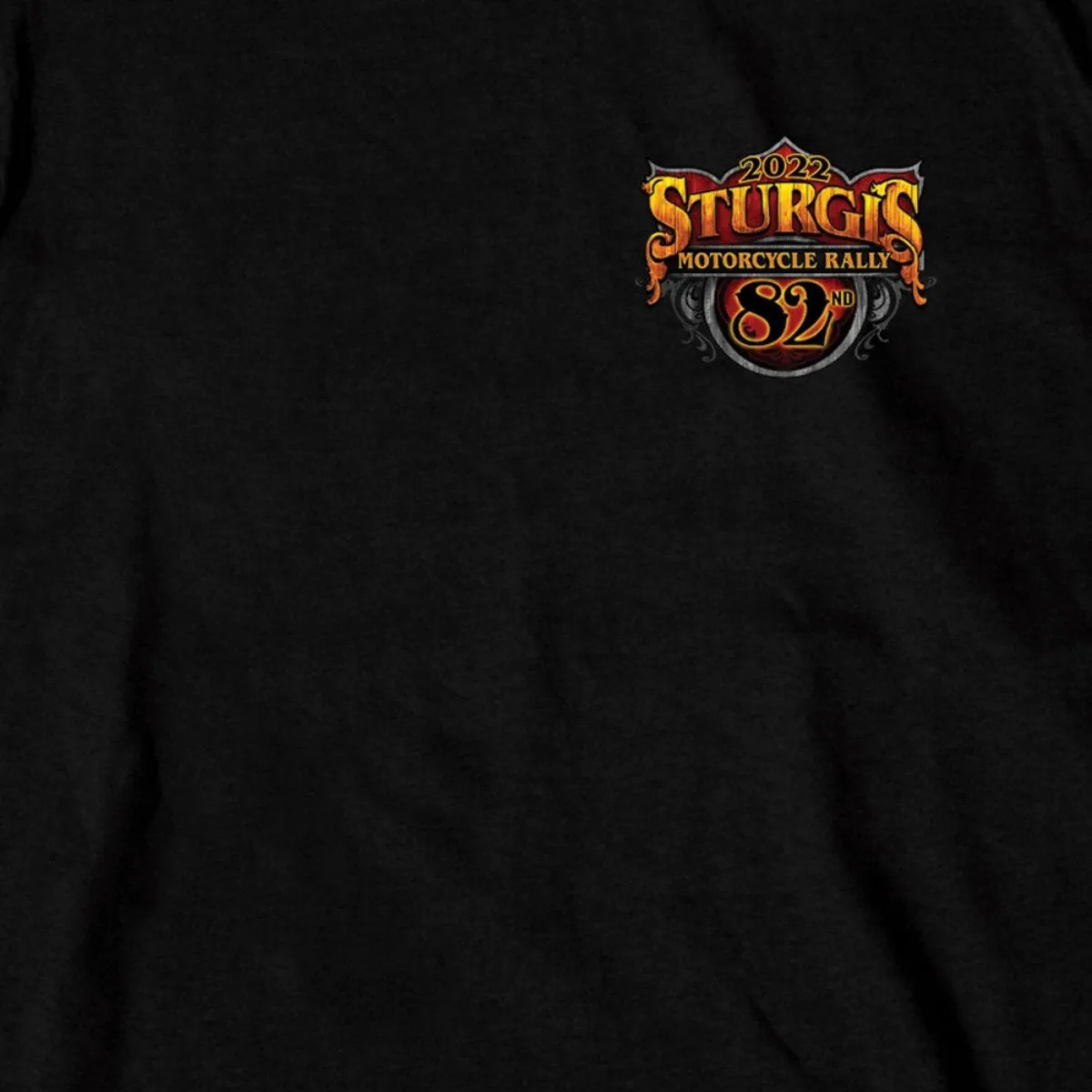 2022 Sturgis Motorcycle Rally SPB1005 Crazy Buffalo Men's Black T-Shirt