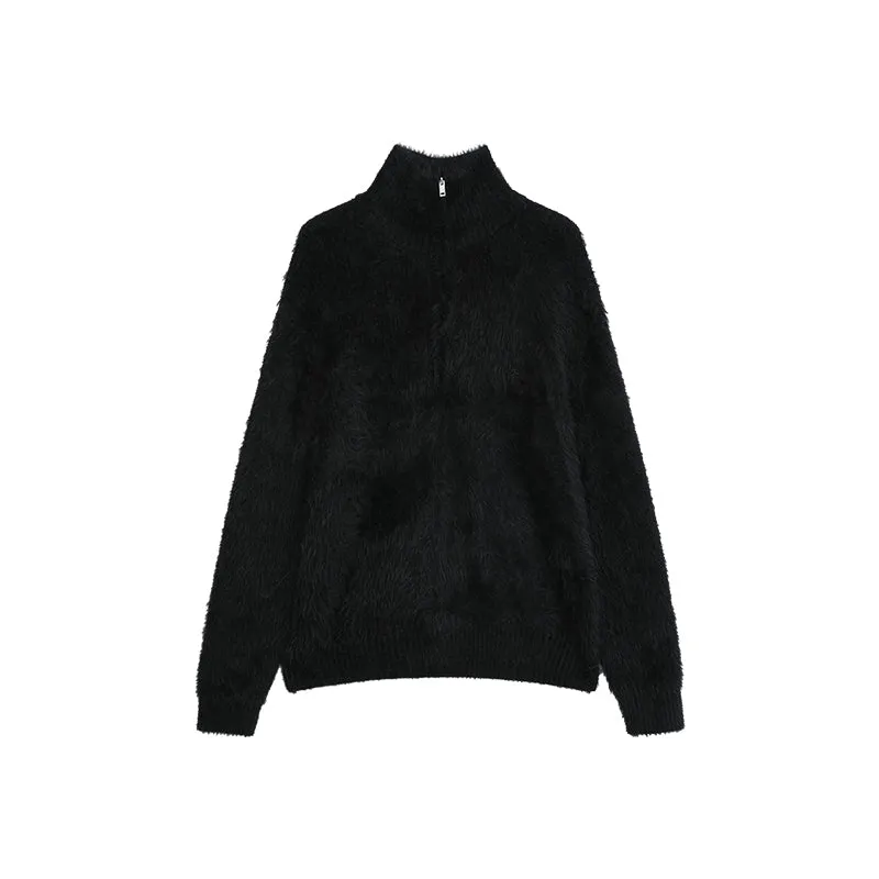 【24s Dec.】Half-Zip High Neck Knit Sweater