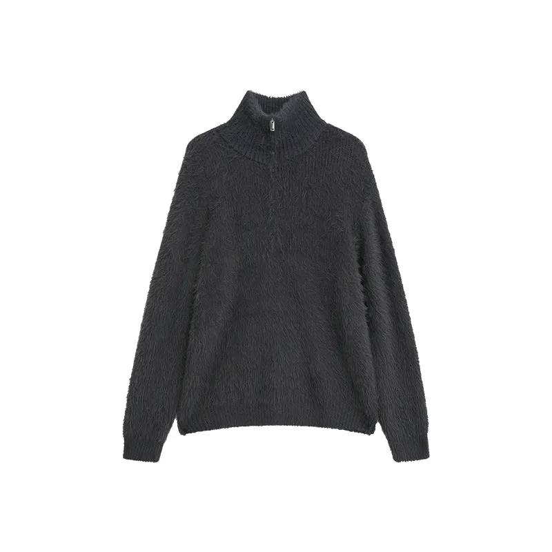 【24s Dec.】Half-Zip High Neck Knit Sweater