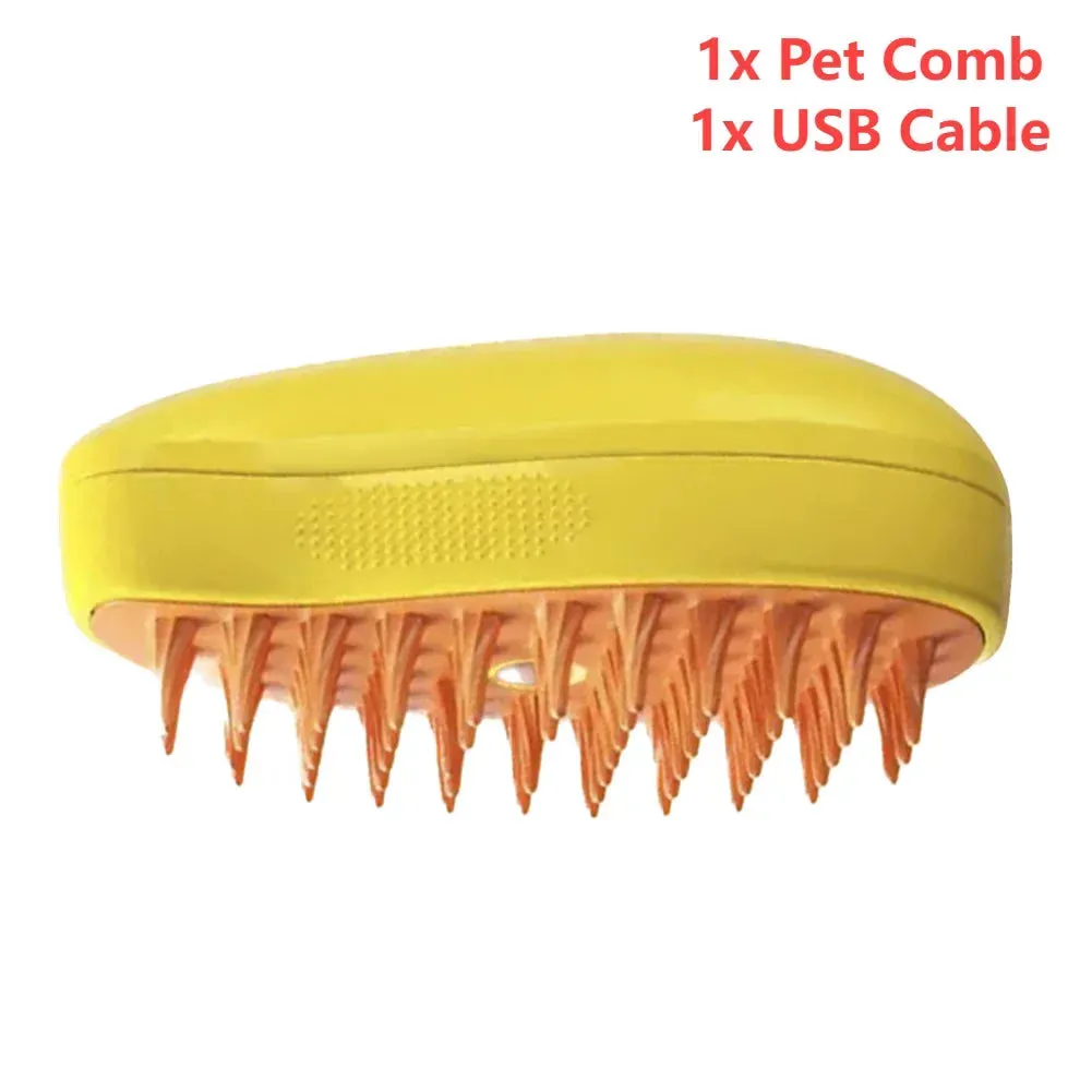 3-in-1 Pet Grooming Steam Brush