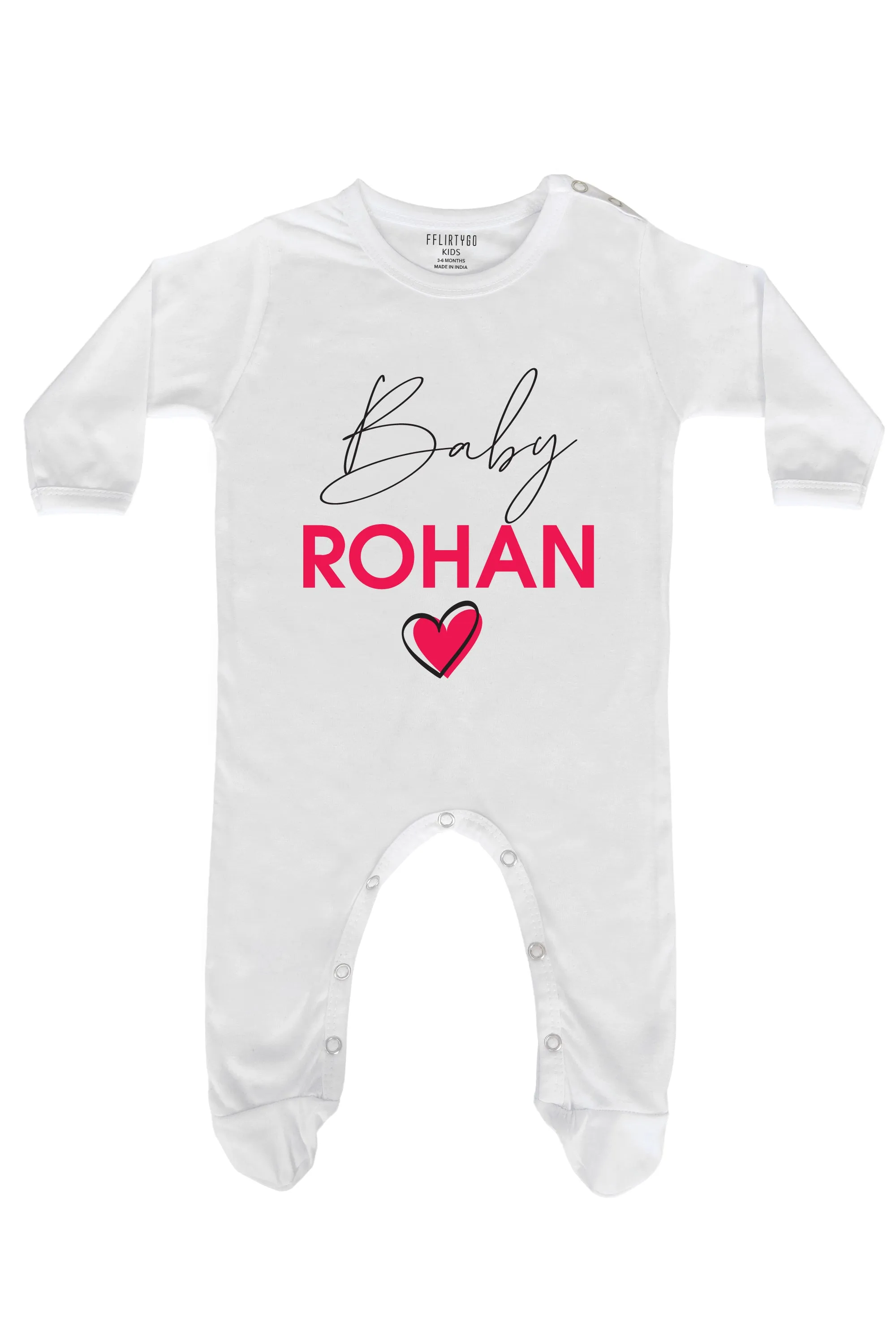 A Baby With Heart Baby Romper | Onesies w/ Custom Name