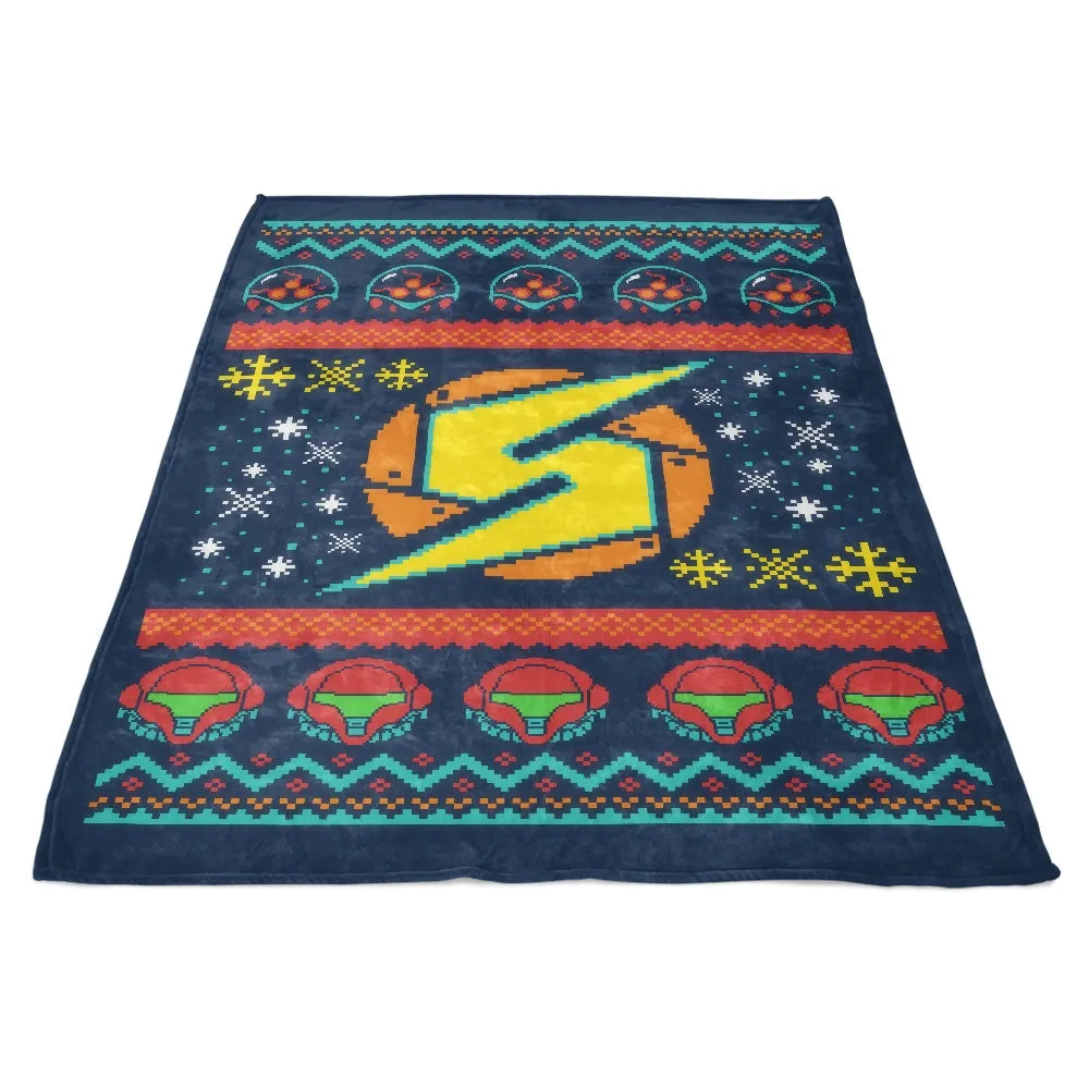 A Metroid Christmas - Fleece Blanket