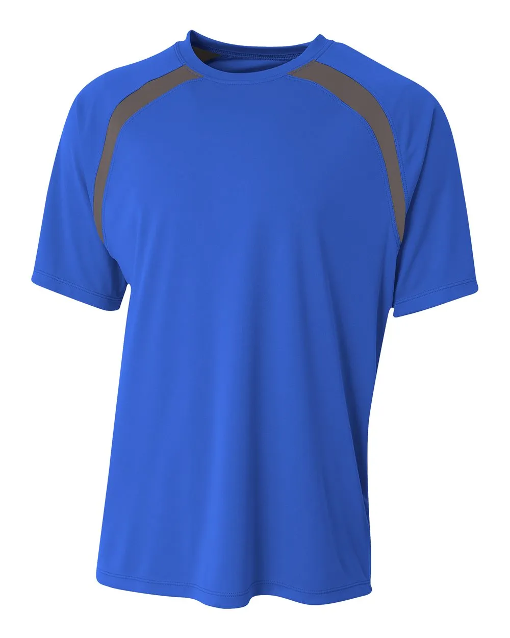 A4 Youth Spartan Short Sleeve Color Block Crew