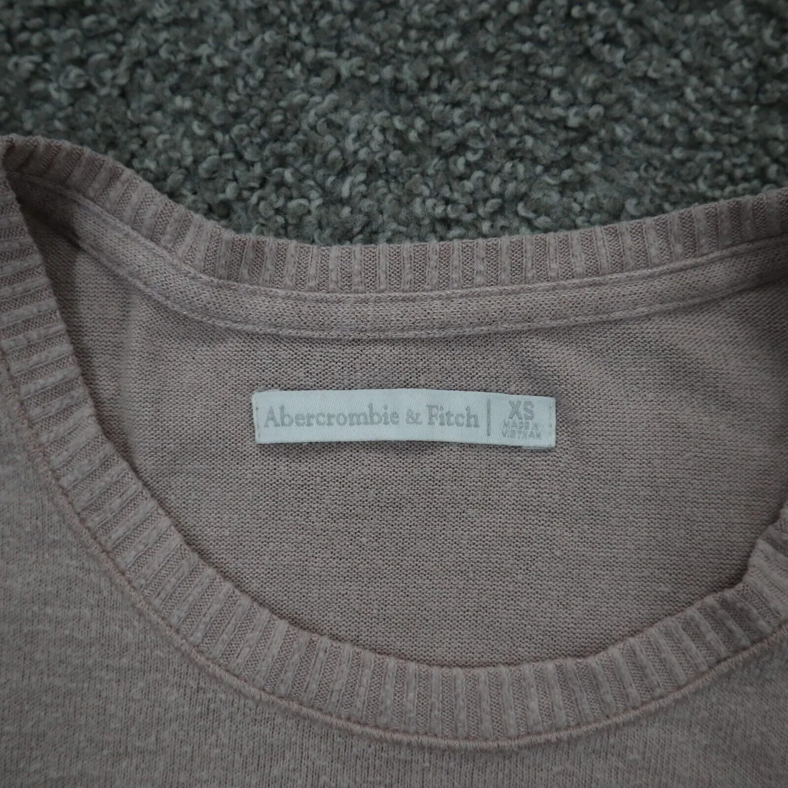 Abercrombie &Fitch Women Pullover Sweater Knitted Long Sleeve Light Pink Size XS