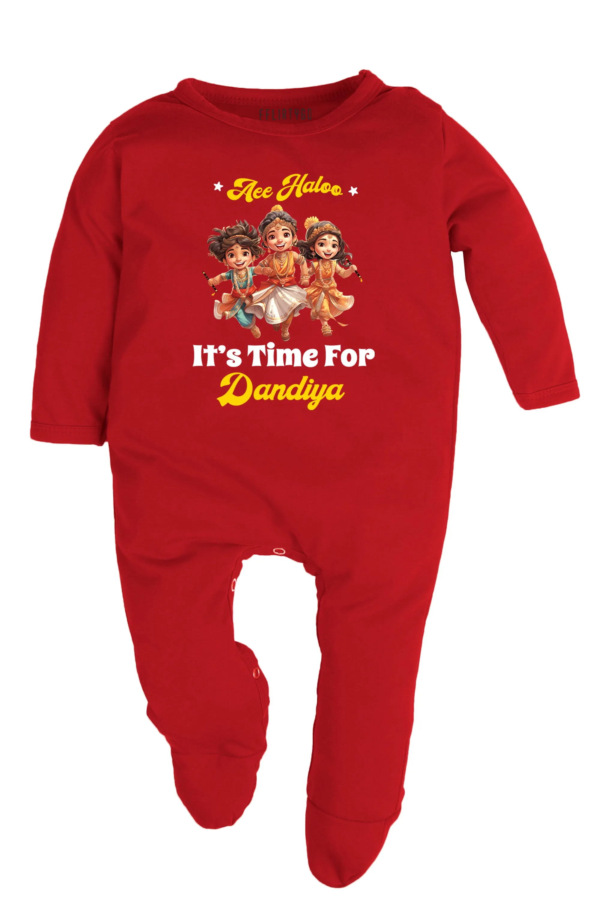 Aee Haloo It's Time For Dandiya Baby Romper | Onesies