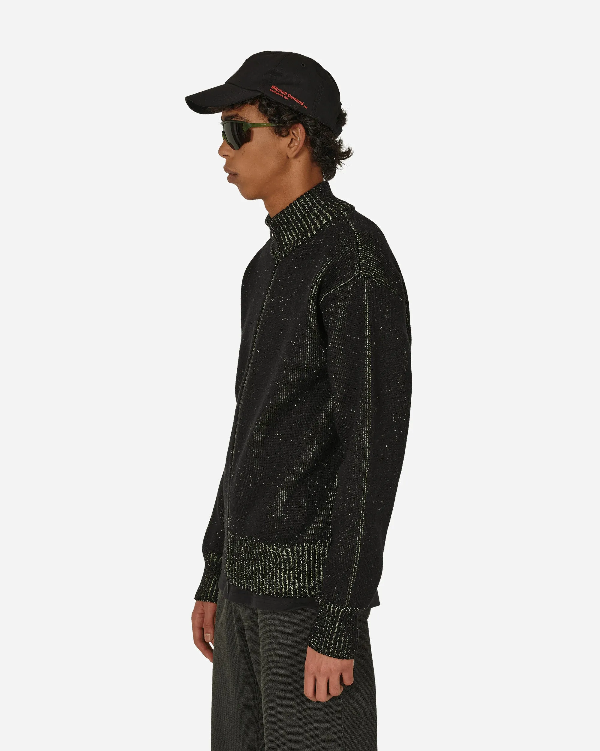 Aimless Compact Knit Full Zipped Sweater Herren Black