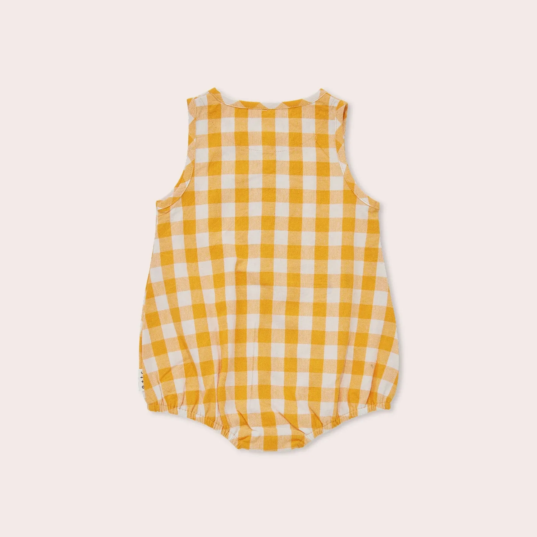 Amber Gingham Bubble Romper