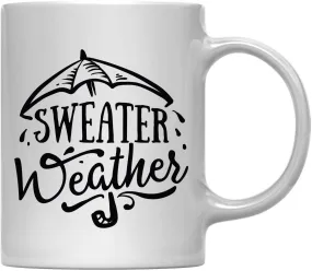 Andaz Press 11oz. Fall Autumn Hot Chocolate Coffee Mug, Sweater Weather