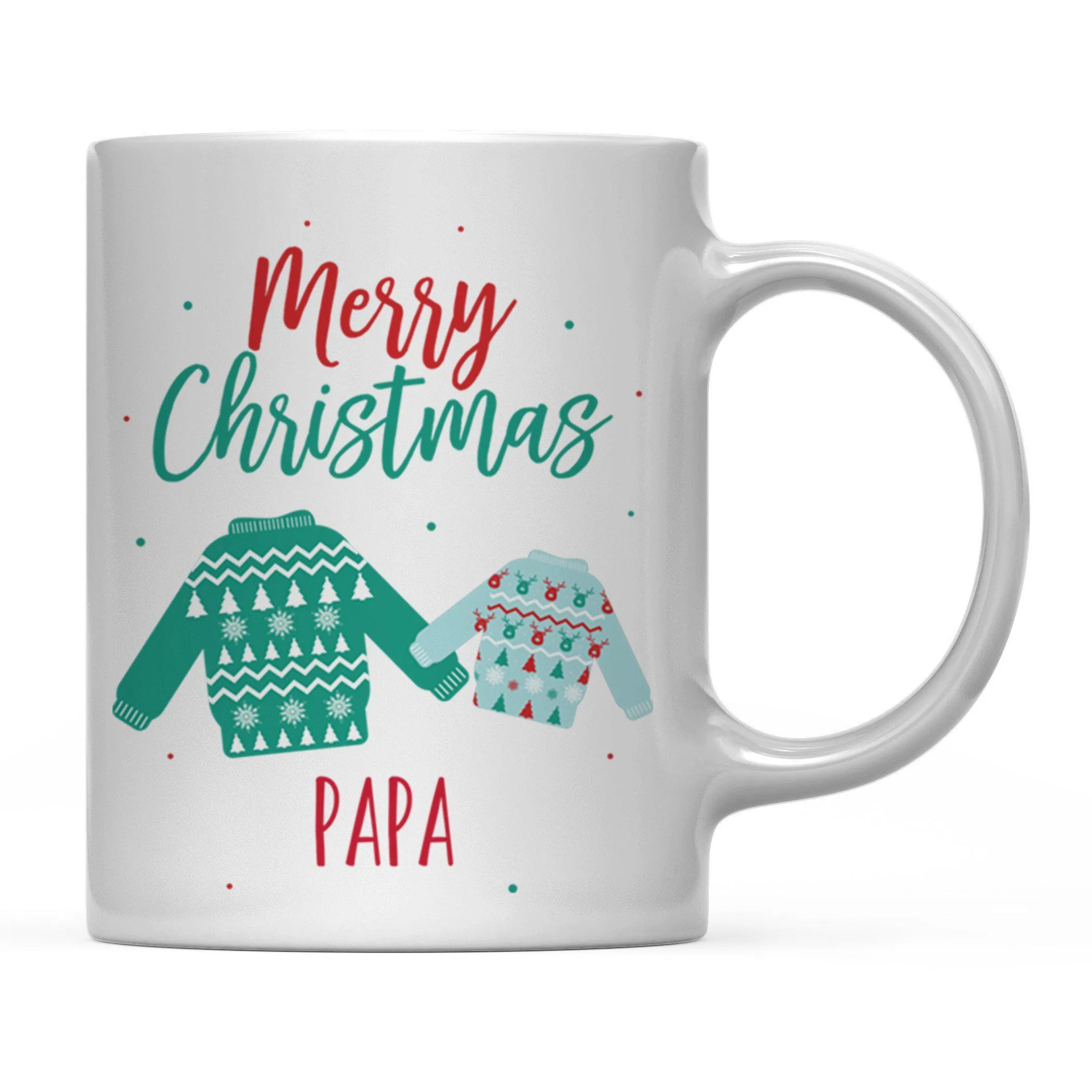 Andaz Press 11oz Family Fair Isle Ugly Sweater Coffee Mug