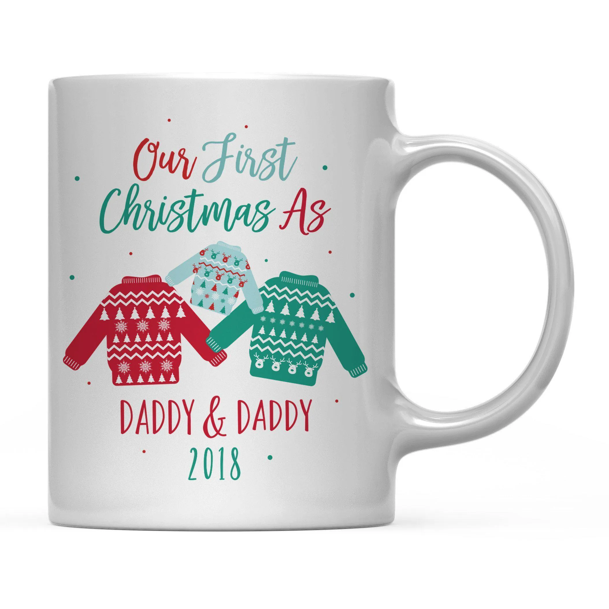 Andaz Press 11oz Family Fair Isle Ugly Sweater Coffee Mug