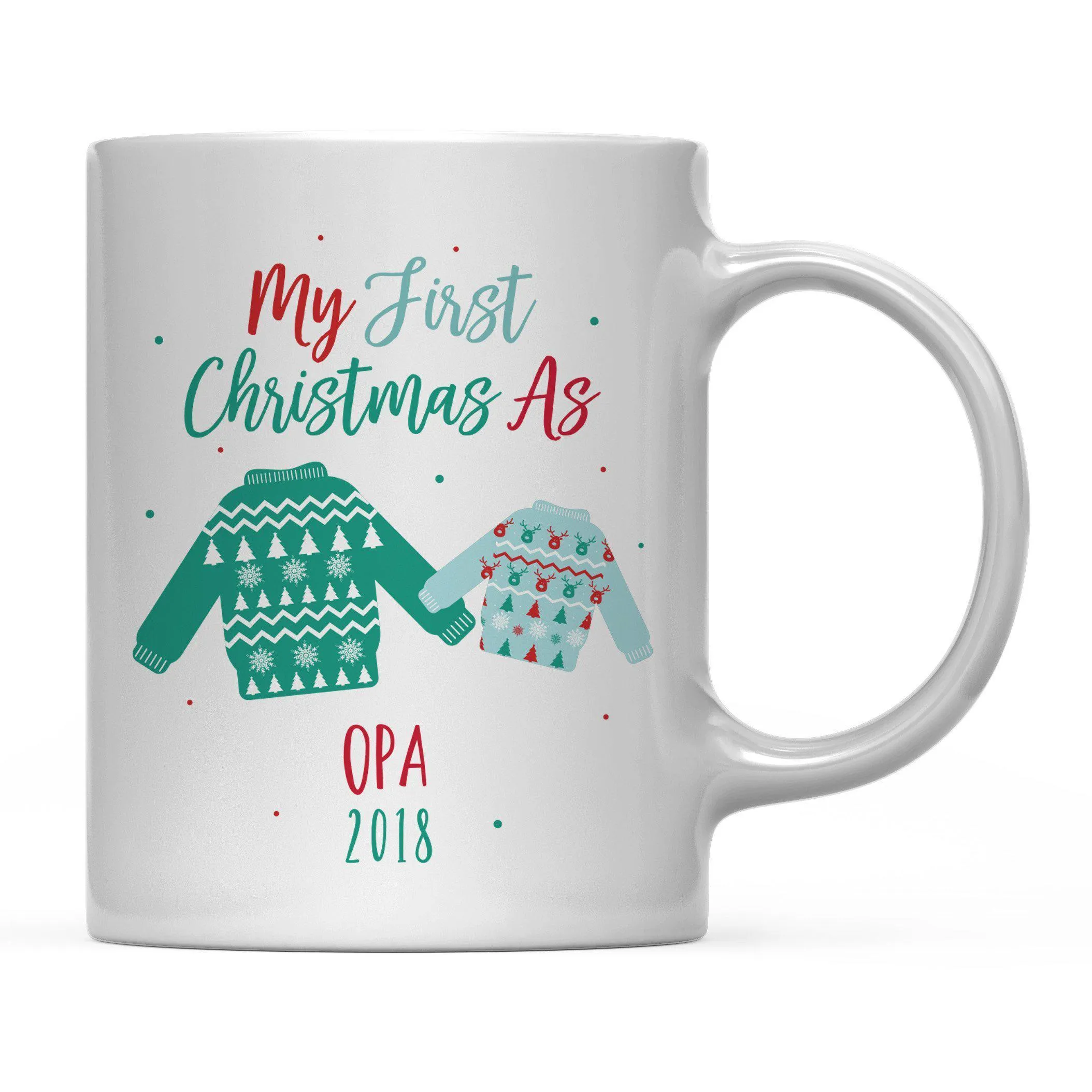 Andaz Press 11oz Family Fair Isle Ugly Sweater Coffee Mug