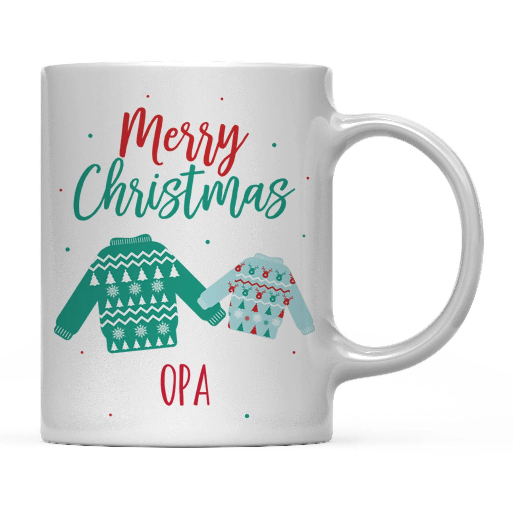 Andaz Press 11oz Family Fair Isle Ugly Sweater Coffee Mug