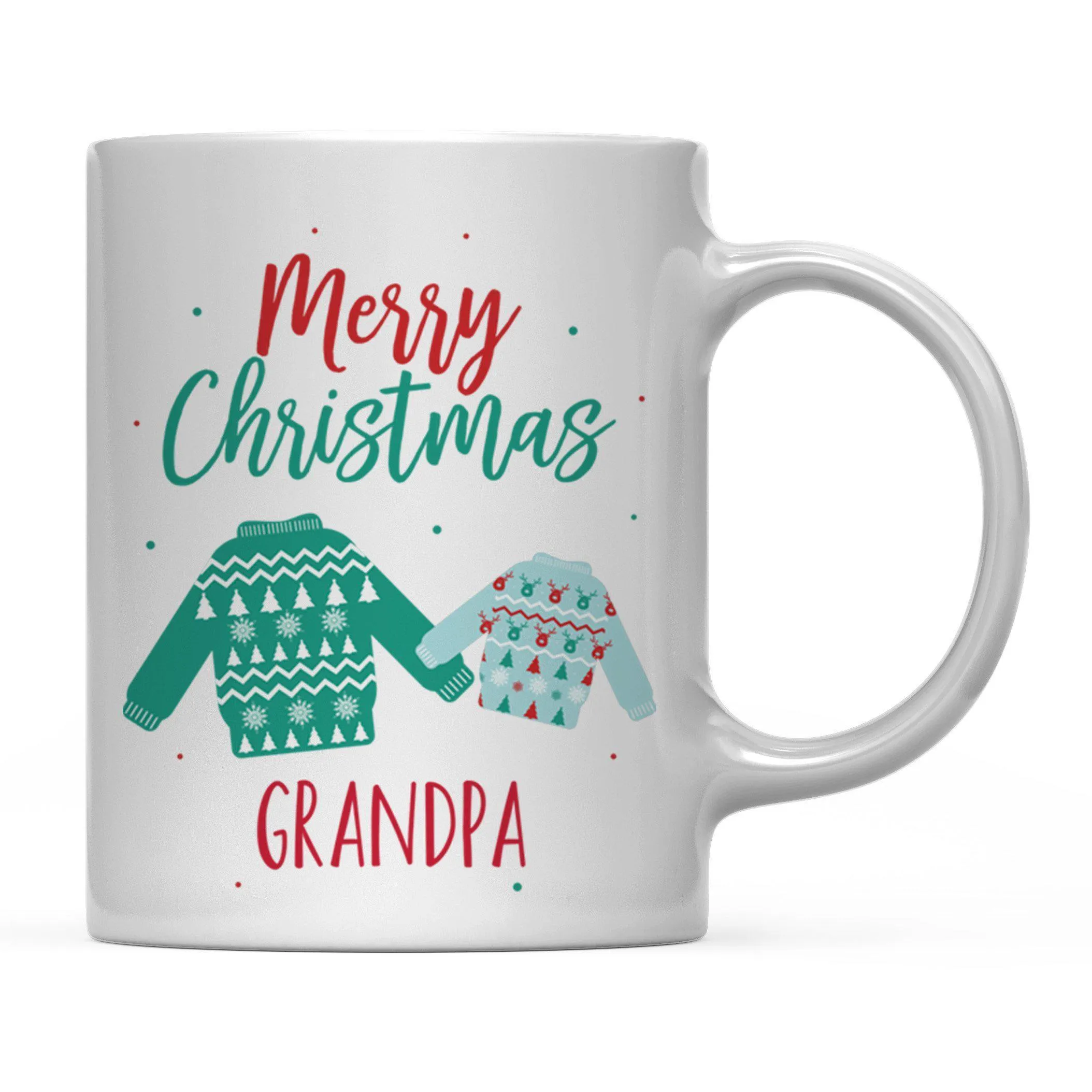 Andaz Press 11oz Family Fair Isle Ugly Sweater Coffee Mug