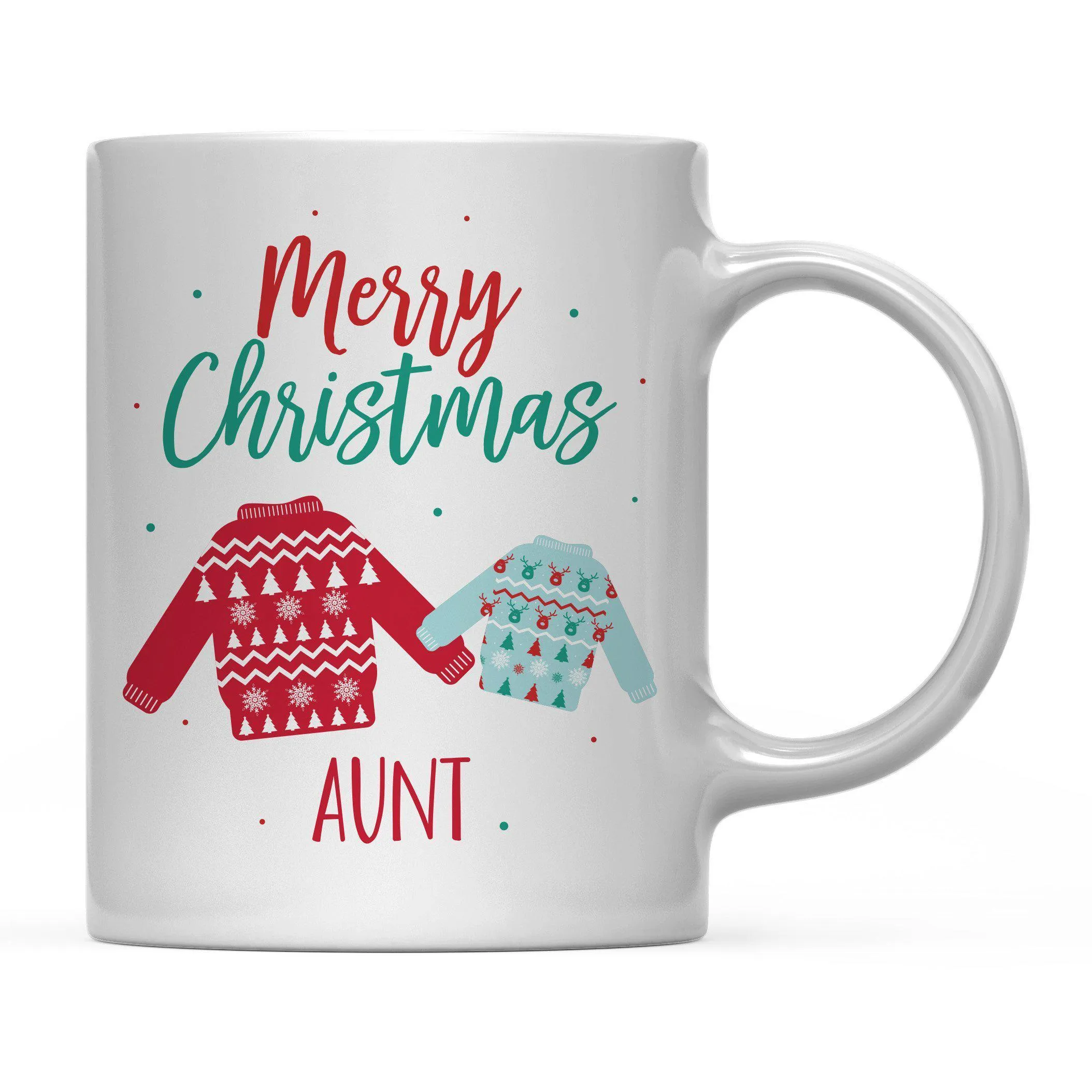 Andaz Press 11oz Family Fair Isle Ugly Sweater Coffee Mug