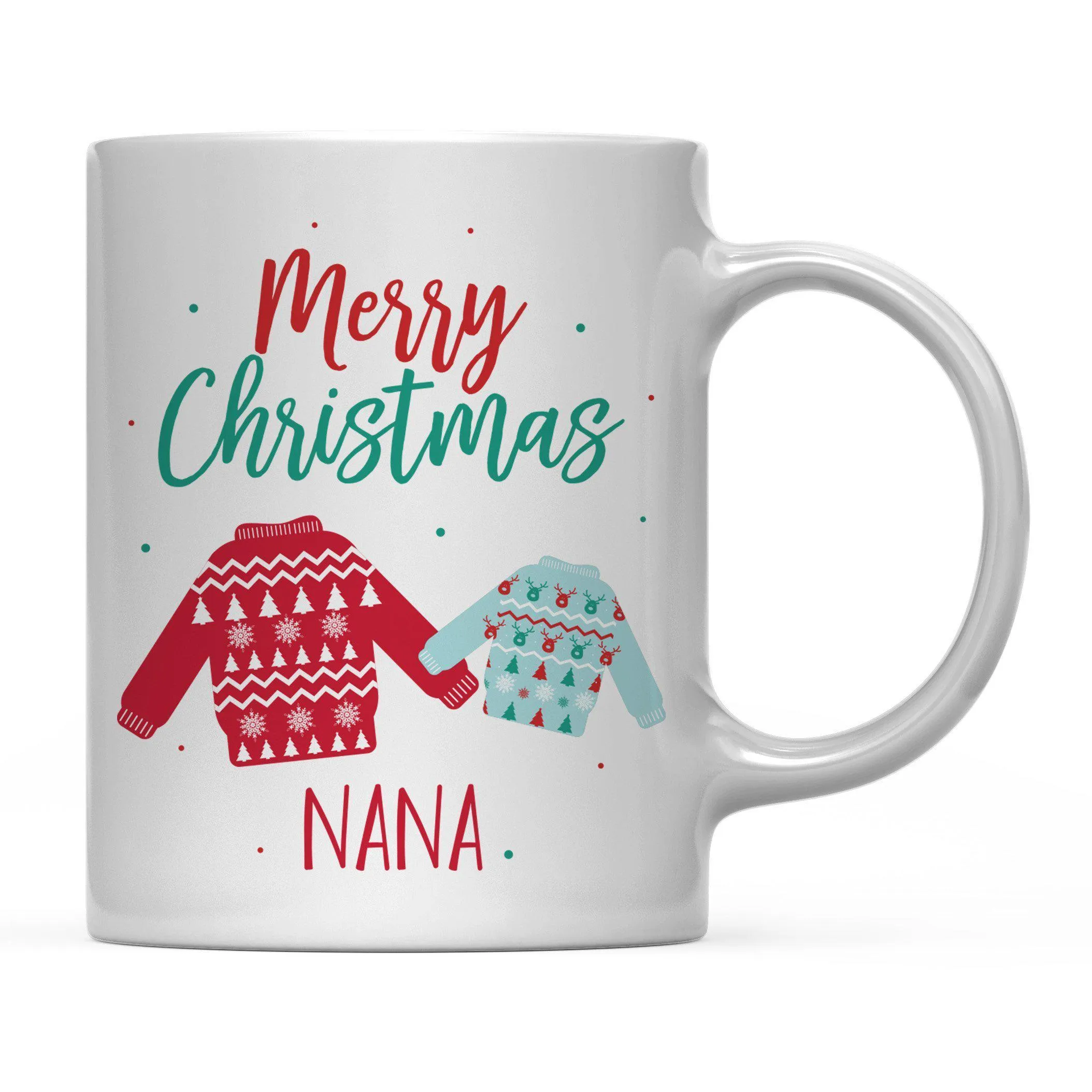 Andaz Press 11oz Family Fair Isle Ugly Sweater Coffee Mug