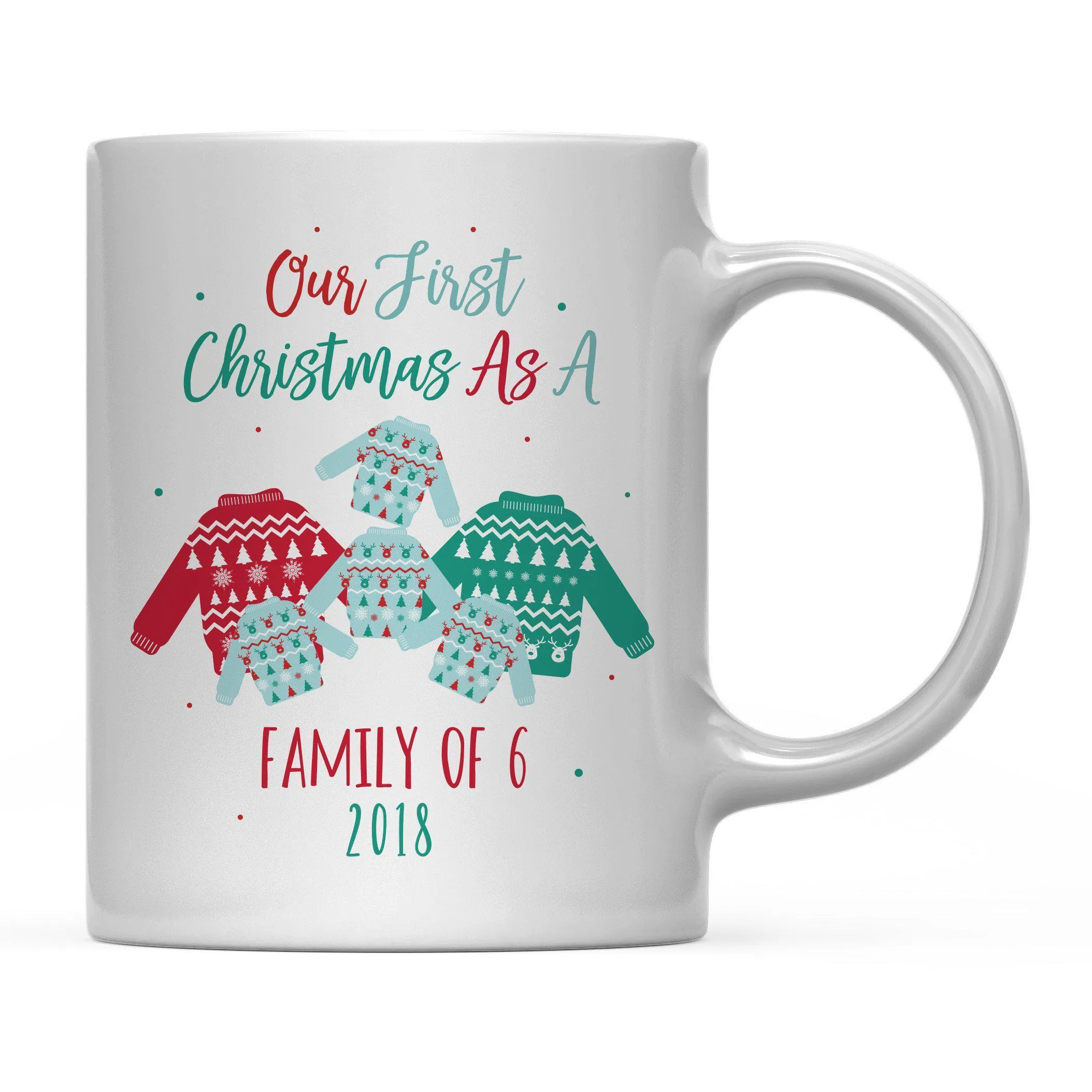 Andaz Press 11oz Family Fair Isle Ugly Sweater Coffee Mug