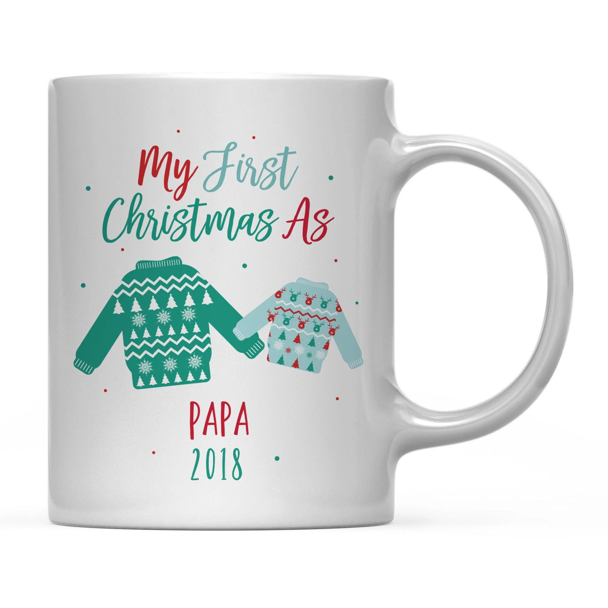 Andaz Press 11oz Family Fair Isle Ugly Sweater Coffee Mug