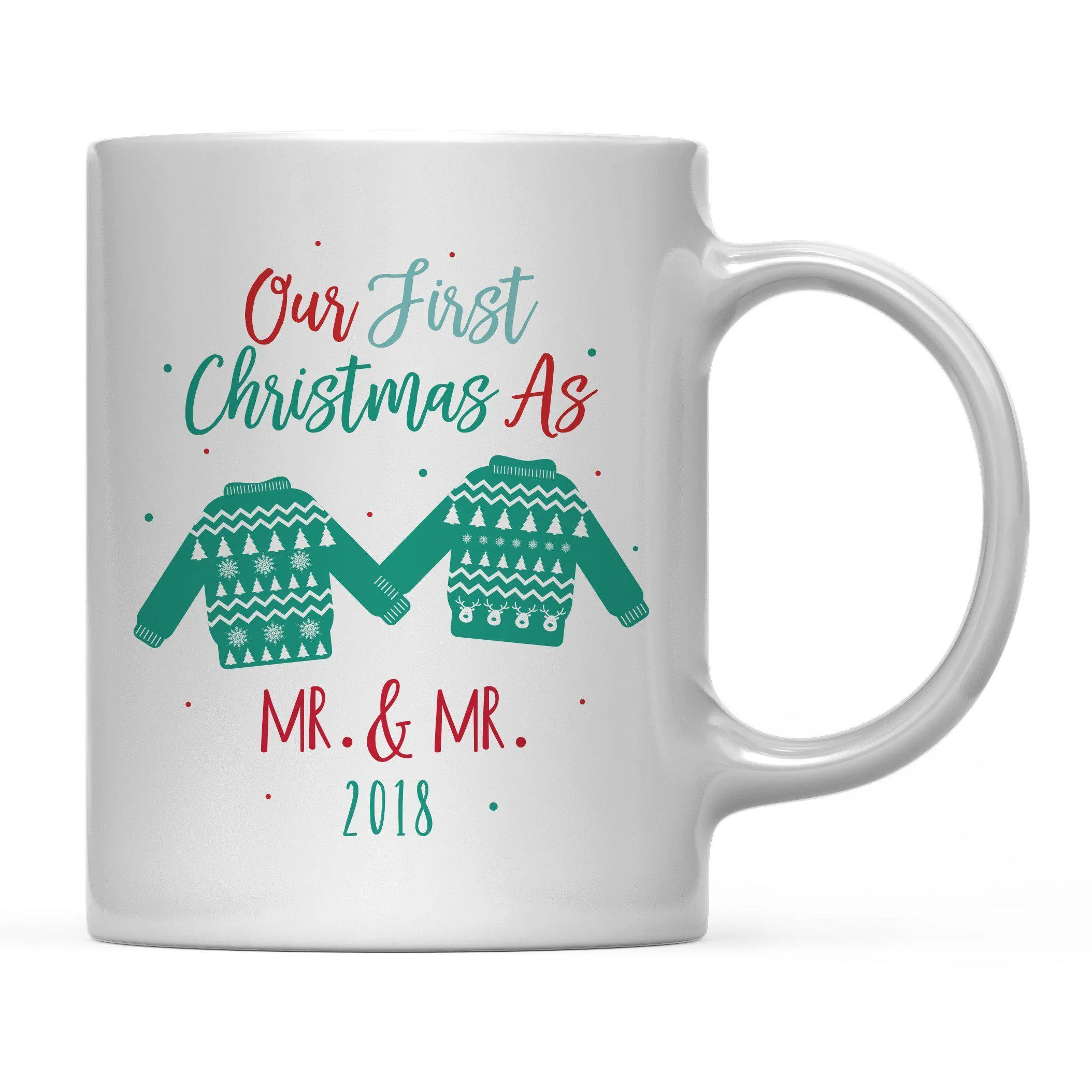 Andaz Press 11oz Family Fair Isle Ugly Sweater Coffee Mug