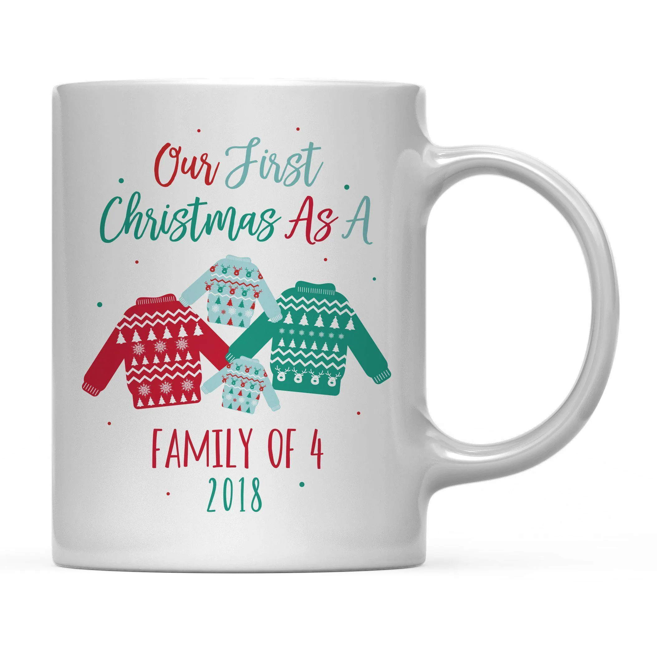 Andaz Press 11oz Family Fair Isle Ugly Sweater Coffee Mug