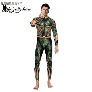 Anime Movie Superhero Cosplay Costume Unisex Printing Jumpsuit Long Sleeves Bodysuits Outfits For Women