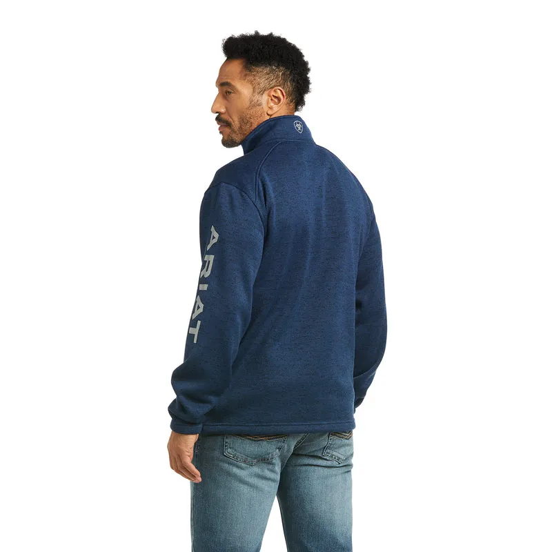 'Ariat' Men's Caldwell Logo Full Zip - Indigo