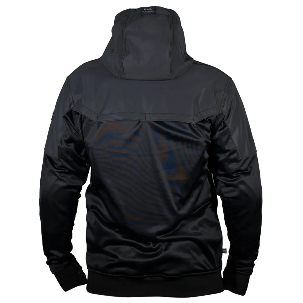 ARMORED BLACK ON BLACK REFLECTIVE PERFORMANCE HOODIE