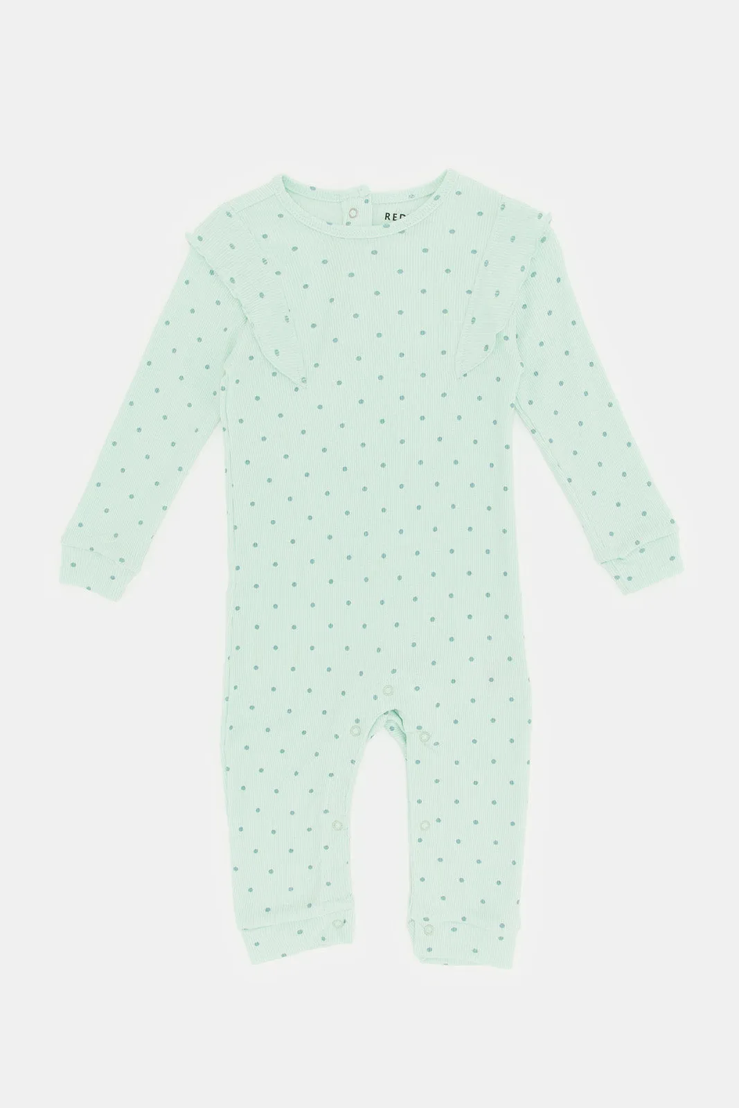 Babies Mint Printed Romper