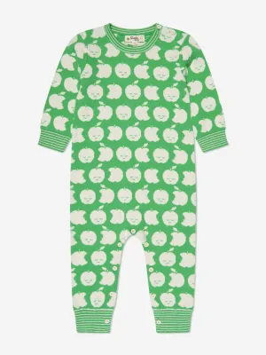 Baby Apple Knit Romper in Green