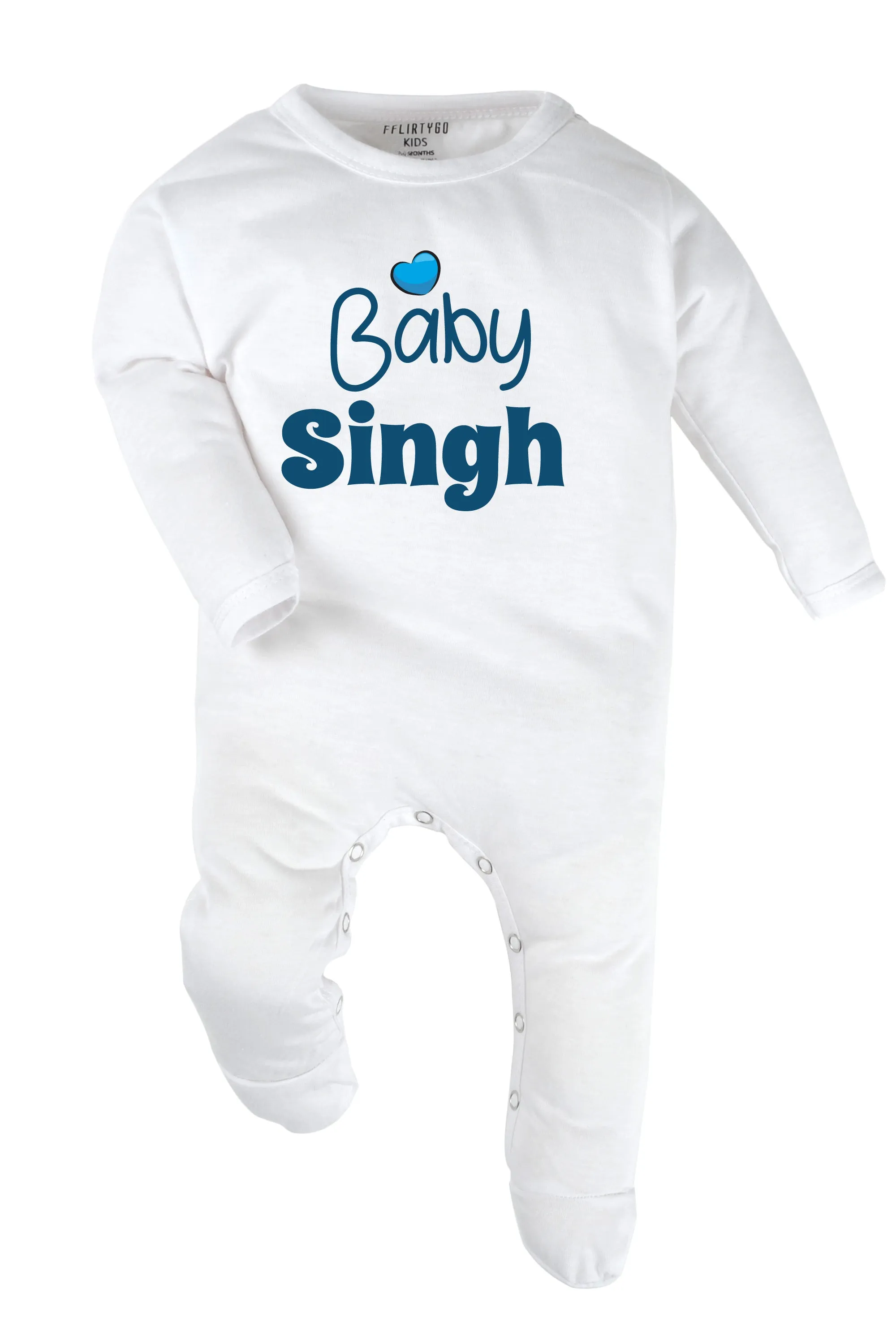 Baby (Blue) Custom Surname Baby Romper | Onesies