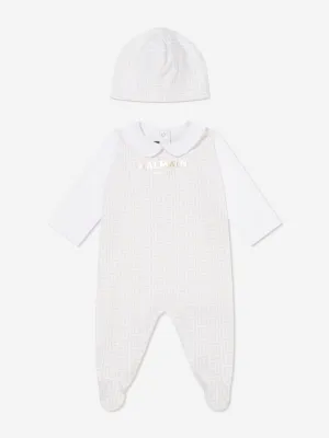 Baby Boys Babygrow Gift Set in Beige