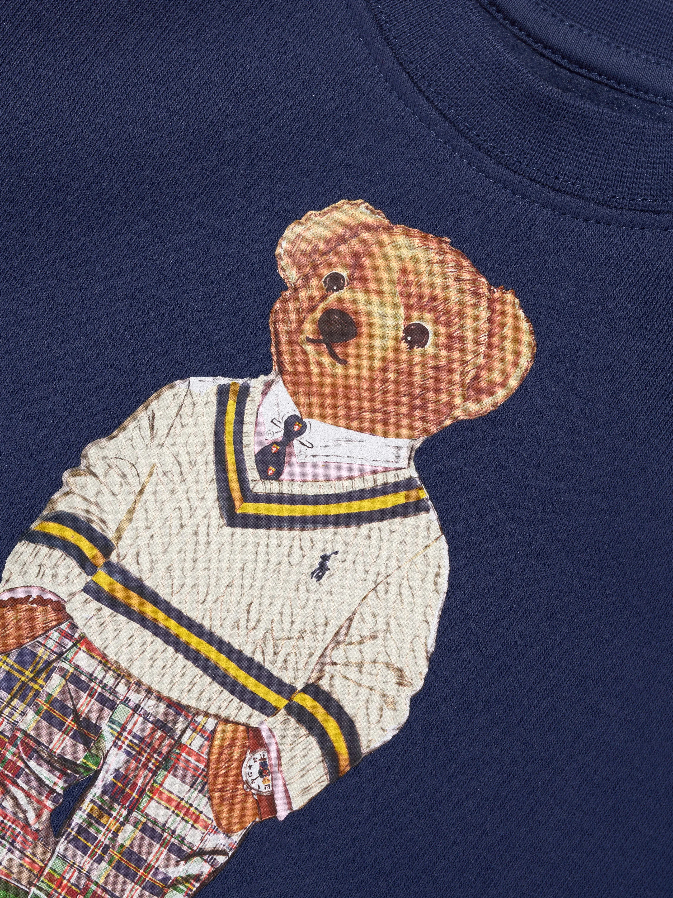 Baby Boys Bear Sweatshirt in Navy