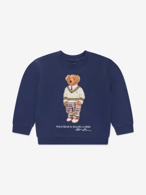 Baby Boys Bear Sweatshirt in Navy