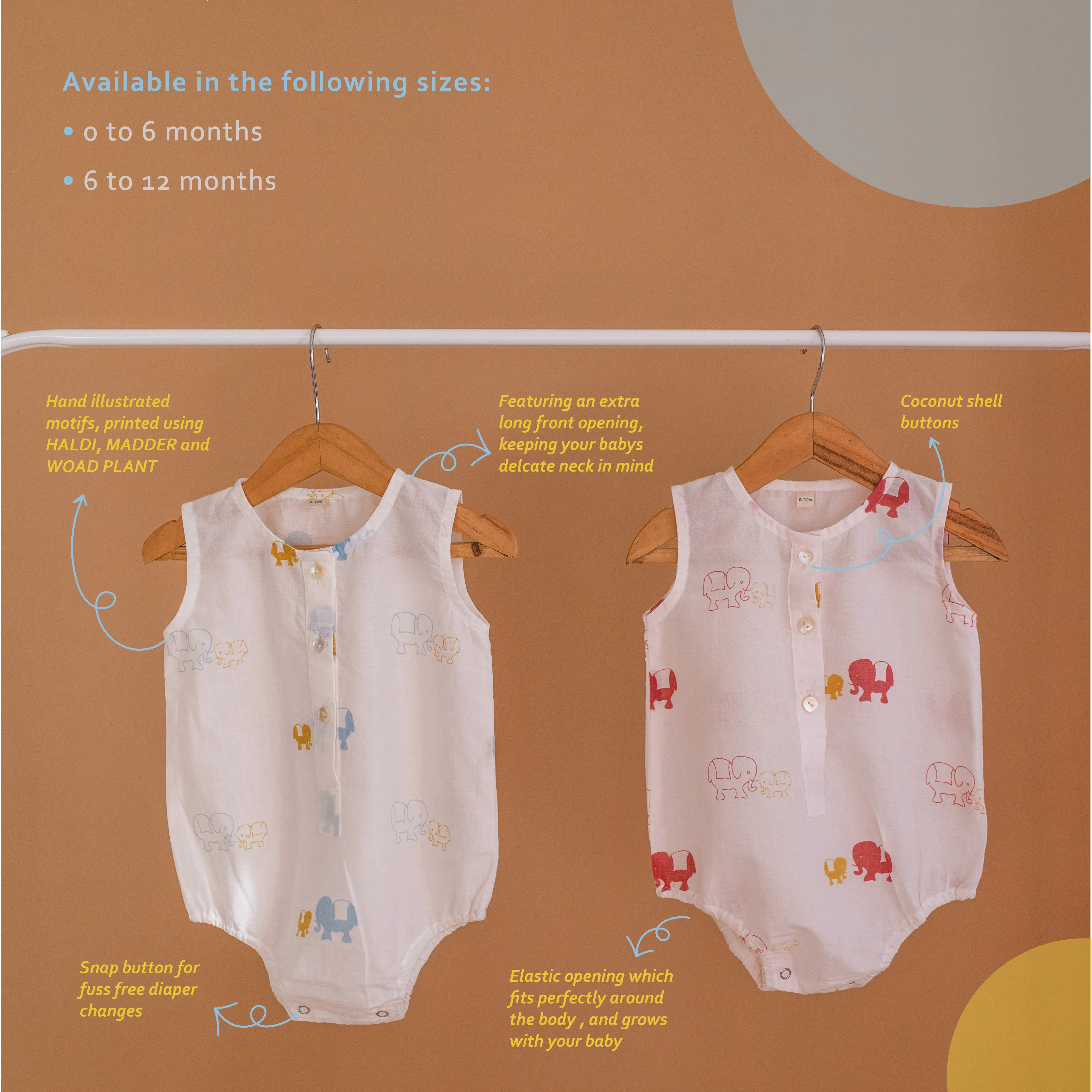 Baby Romper - Colours of the Earth - Elle Blue