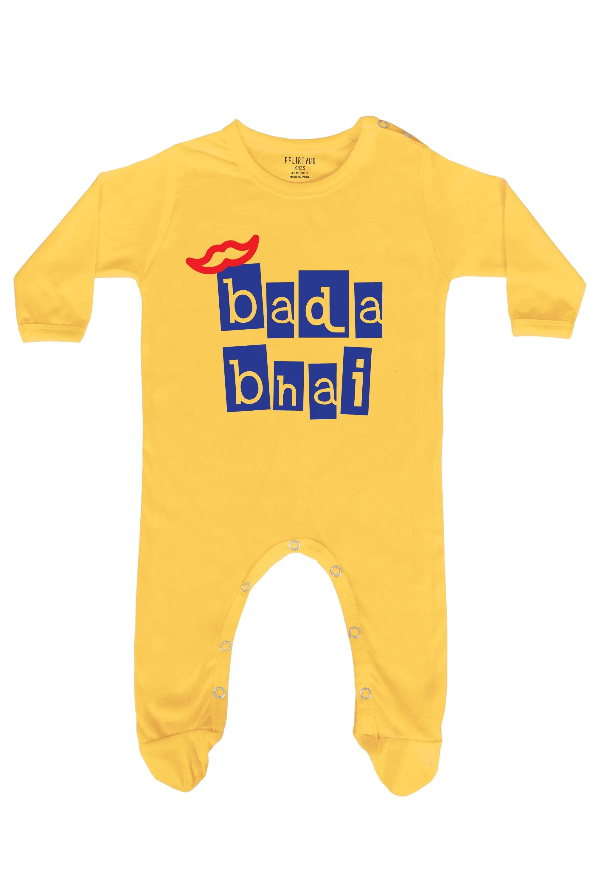 Bada Bhai in Box Design Baby Romper | Onesies