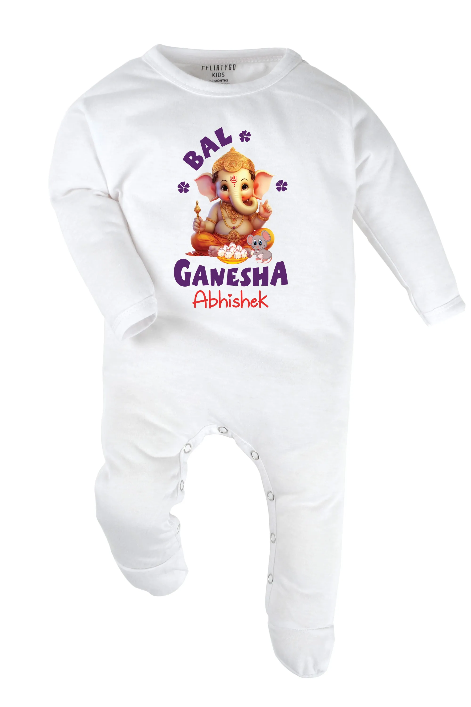 Bal Ganesha Baby Romper | Onesies w/ Custom Name