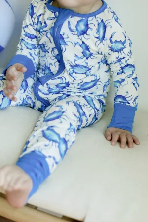 Bamboo Sleeper Pajamas - Blue Crab