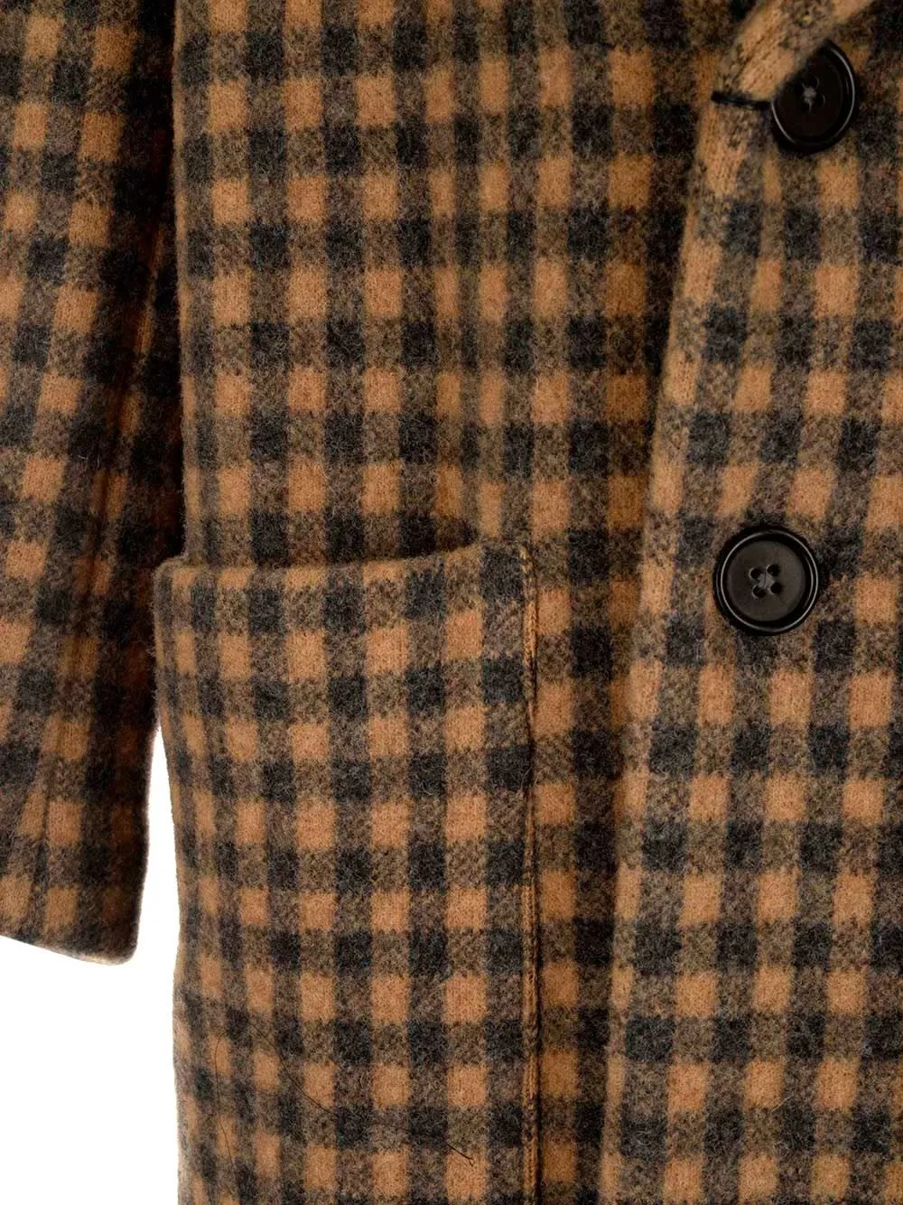 Barena Checked Patch Pocket Coat