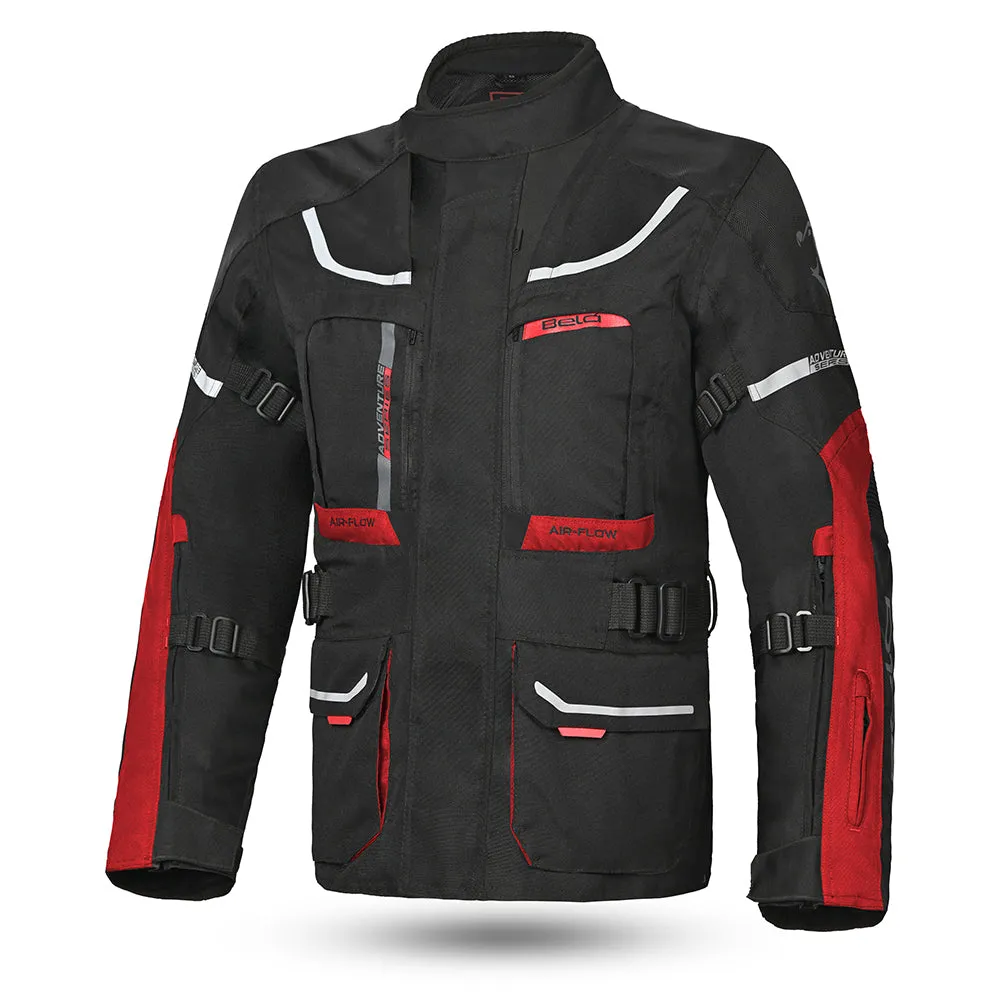 Bela Transformer Motorcycle Touring Water-Resistant Jacket Black Red