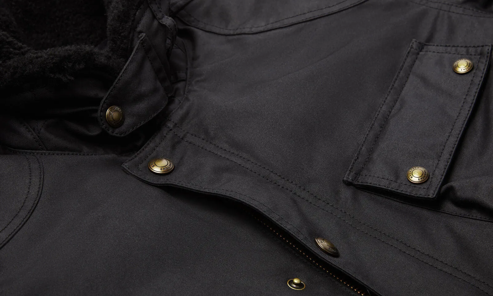 Belstaff Convoy Technical Waxed Motorcycle Jacket - Black