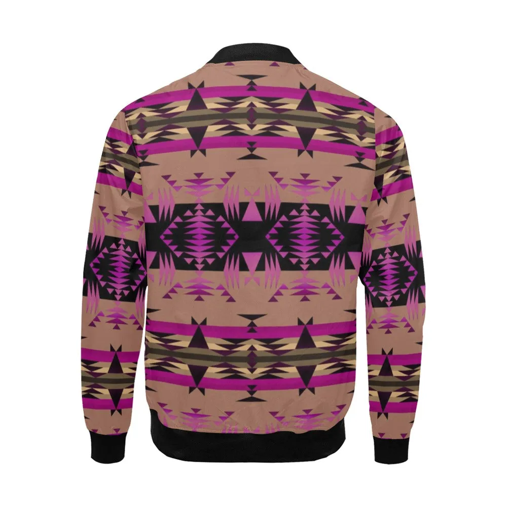 Between the Mountains Berry Bomber Jacket for Men