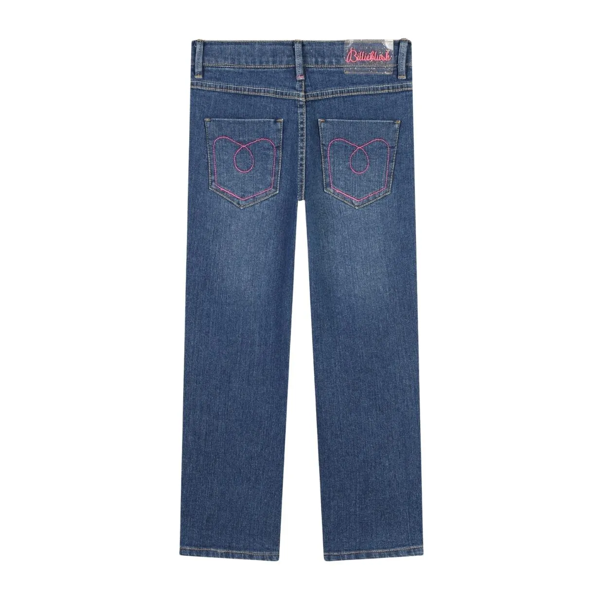 Billieblush Kids Heart Sequins Denim Jeans