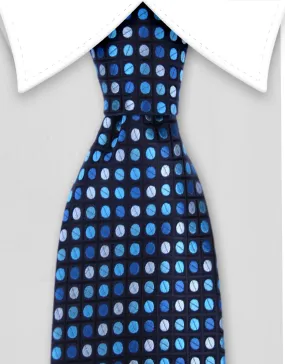 Black and Aqua Polka Dot Tie