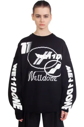 Black Multi Logo Sweater