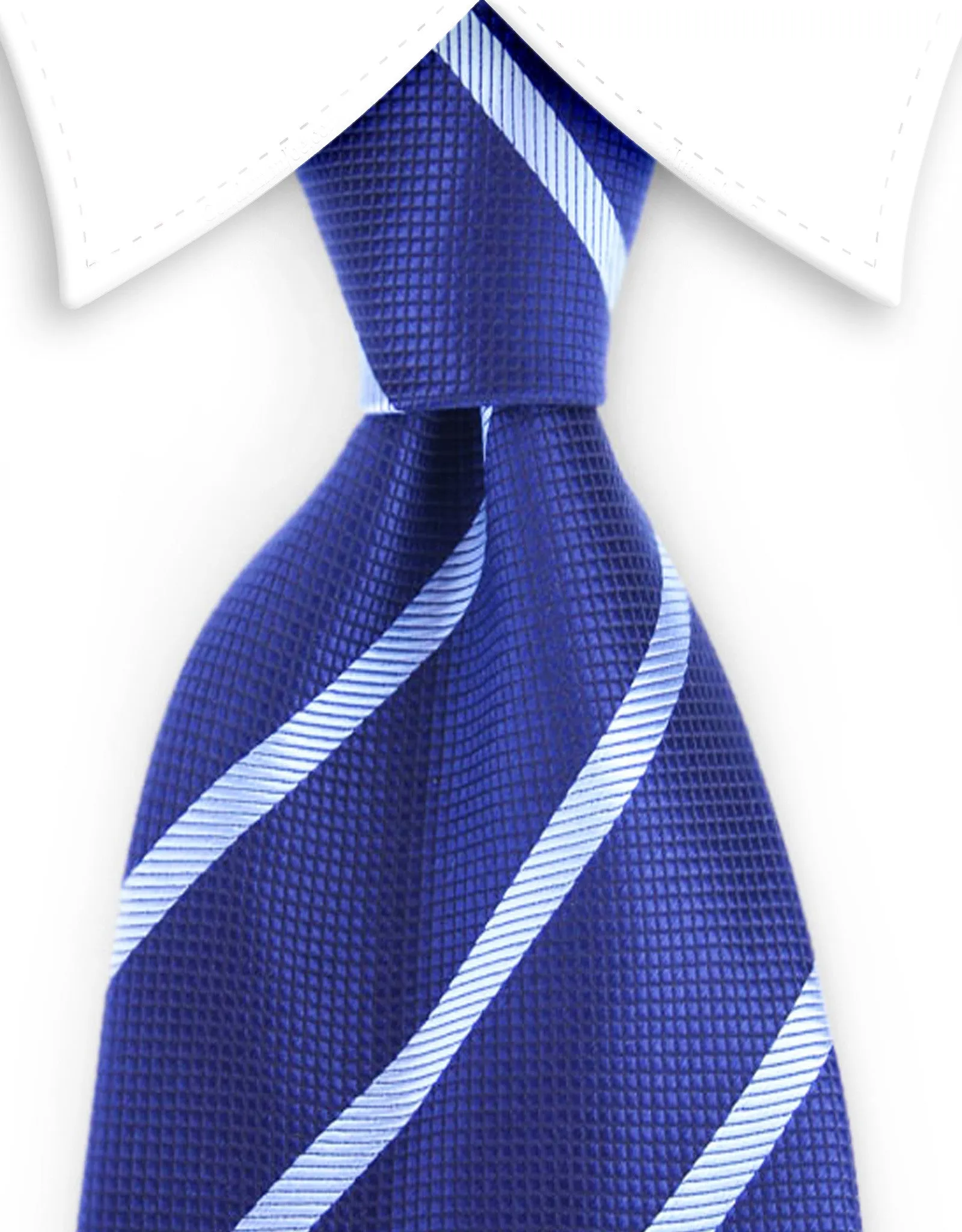 Blue Striped 4" Wide Tie