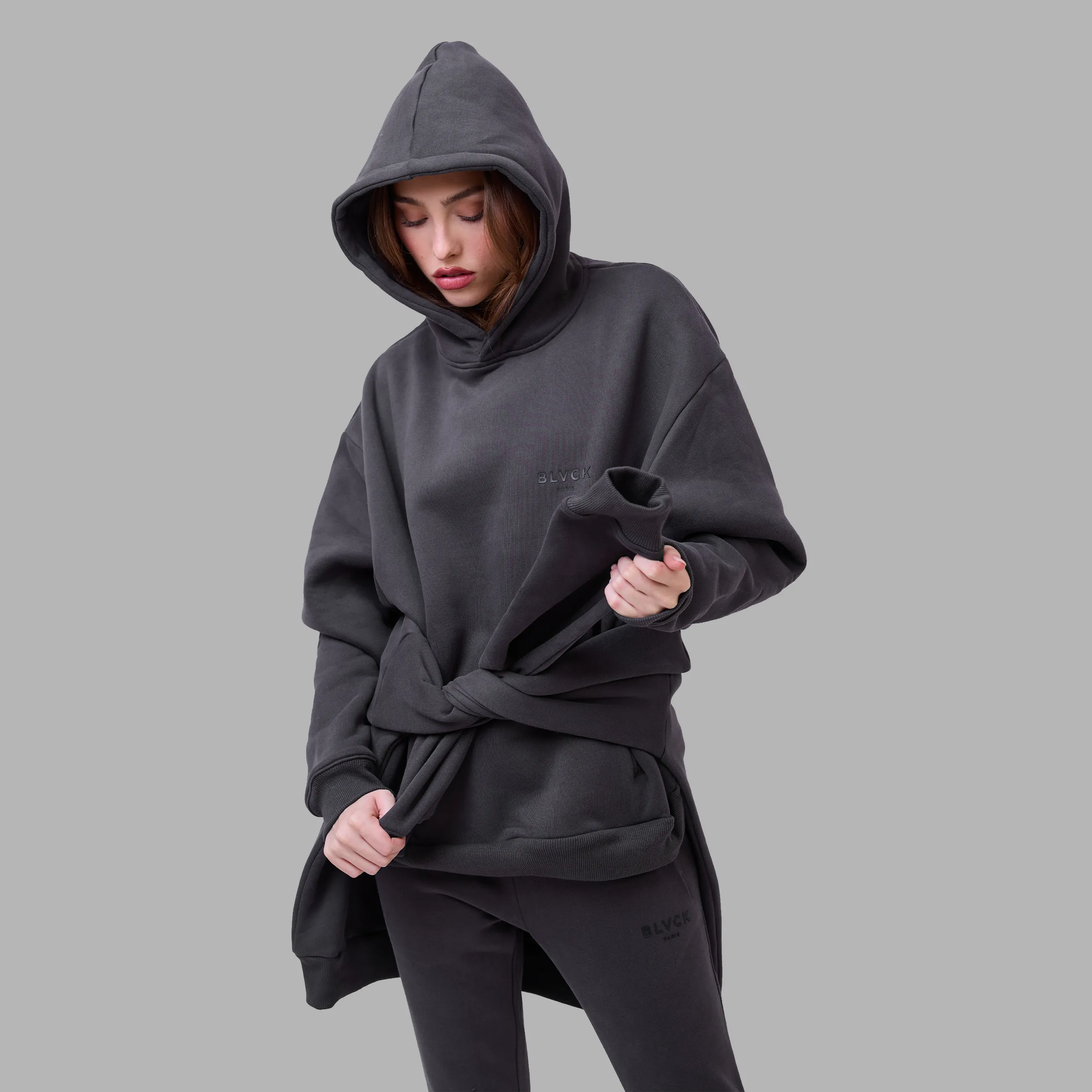 Blvck Hoodie 'Charcoal'