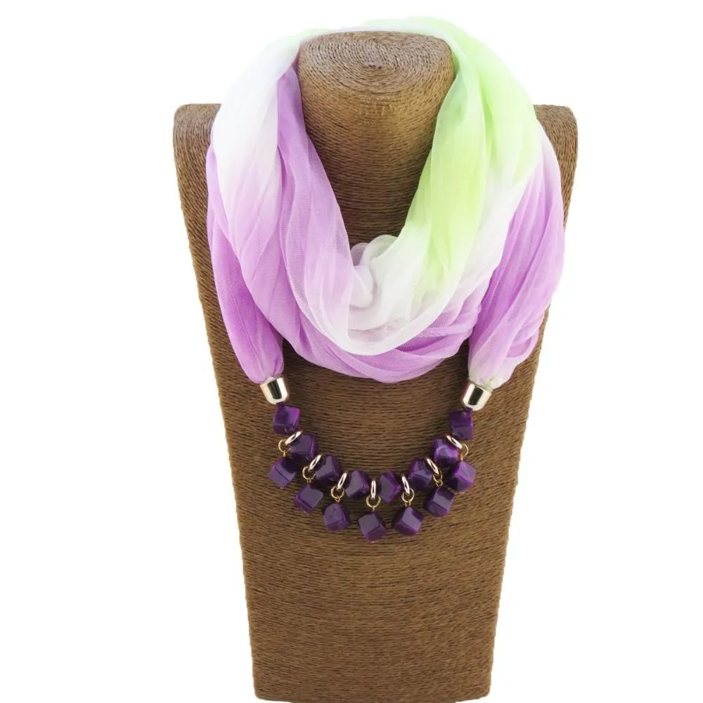 Bohemian- Choker Silk Scarf Necklace