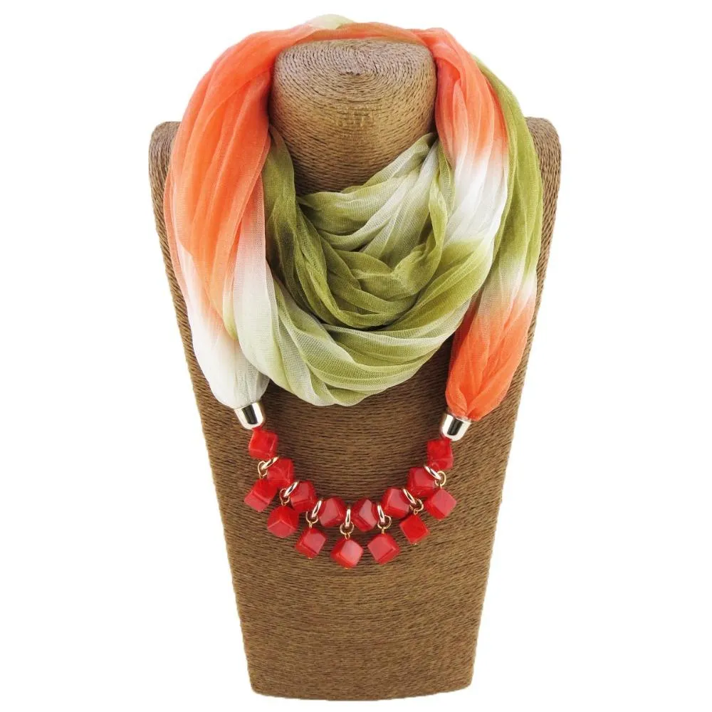 Bohemian- Choker Silk Scarf Necklace