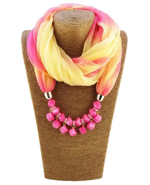 Bohemian- Choker Silk Scarf Necklace