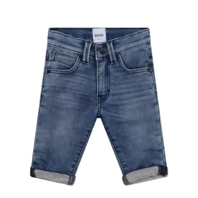 BOSS Baby Logo Blue Denim Jeans